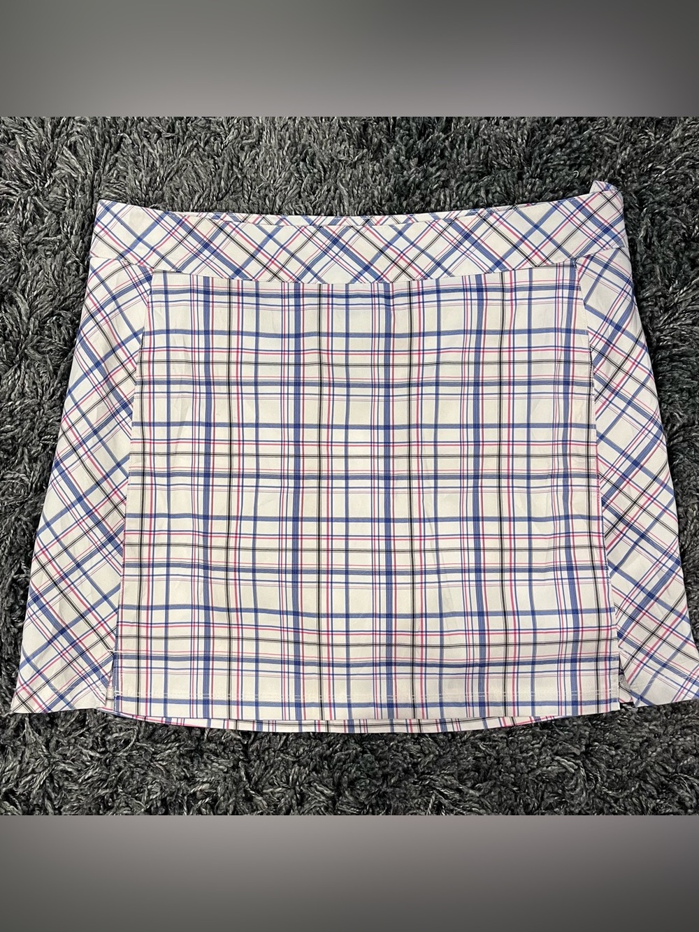 🌸IZOD BLUE AND PINK PLAID GOLF MINI SKIRT SIZE 12🌸